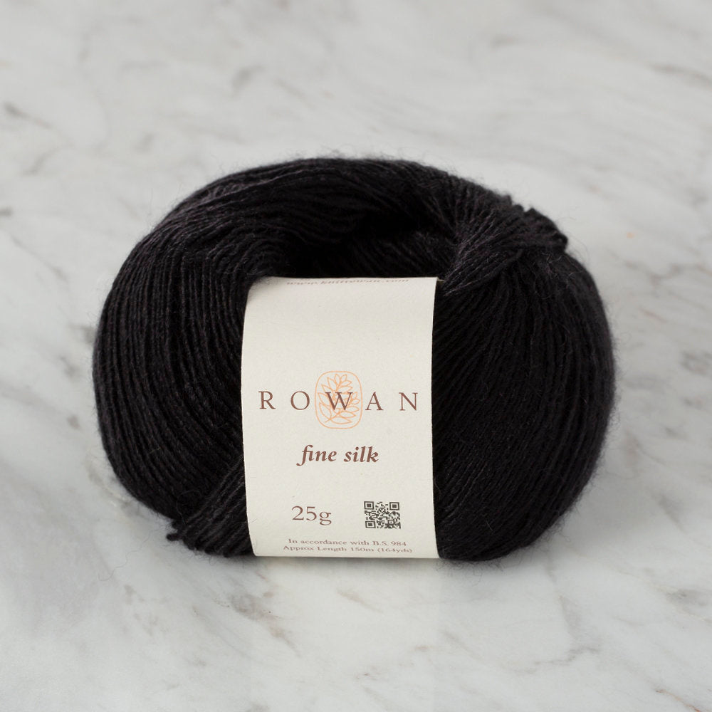 Rowan Fine Silk 25gr Siyah El Örgü İpi - SH110